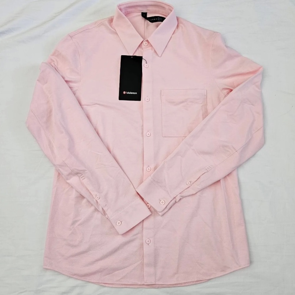 Lululemon Commission Long-Sleeve Shirt Strawberry Milkshake Men's Size Medium